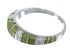 Southwestern Authentic Sterling Silver Turquoise Opal Inlay Ring Size 6-1/4 AX83082